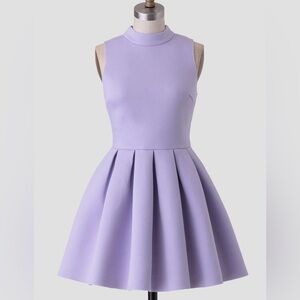 RICKETY RACK #50 Purple Pink Neoprene Skater Dress S M L